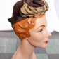 1930s Fur & Wool Tilt Hat
