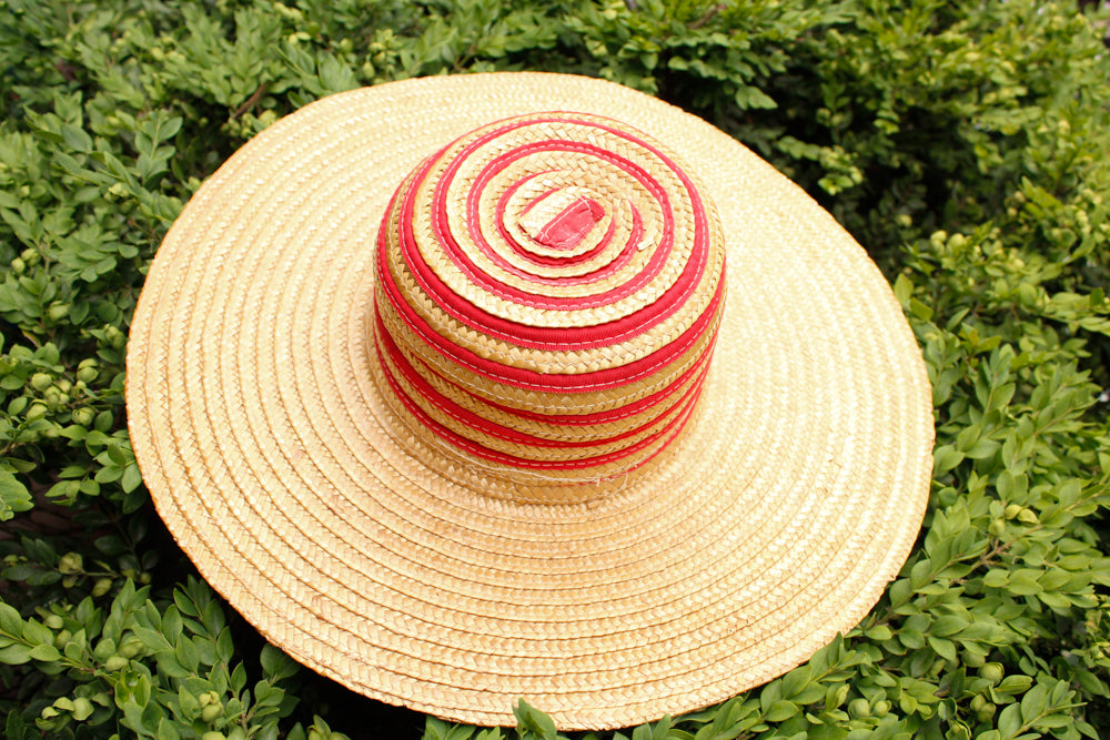 1940s Summer Woven Cartwheel Hat