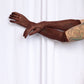 1930s Brown Lace Long Gloves