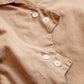 1950s Tan Cotton Sleeveless Blouse - Medium