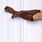 1930s Brown Lace Long Gloves