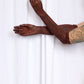 1930s Brown Lace Long Gloves