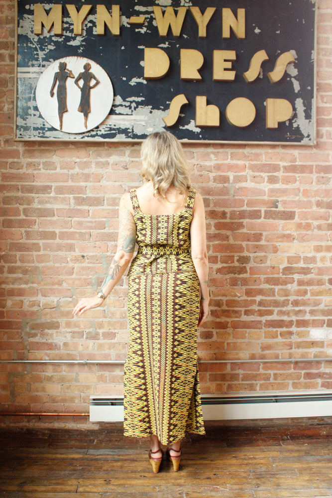 1970s 3pc Guatemalan Embroidered Top + Skirt + Jacket with belt - M/L