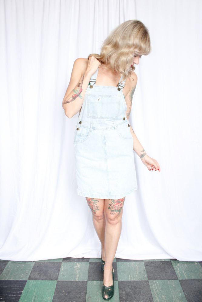 1990s Guess? Jeans Overall Dress - Medium