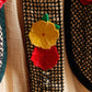 1953 "Straw Circuit" Vicky Vaughn Basket Weave with Posies Cotton Dress - Small