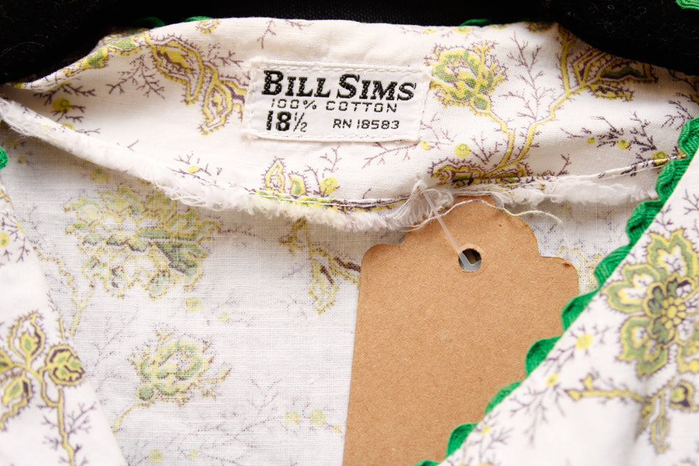 1940s Bill Sims Togs Half Size Floral Dress - XL