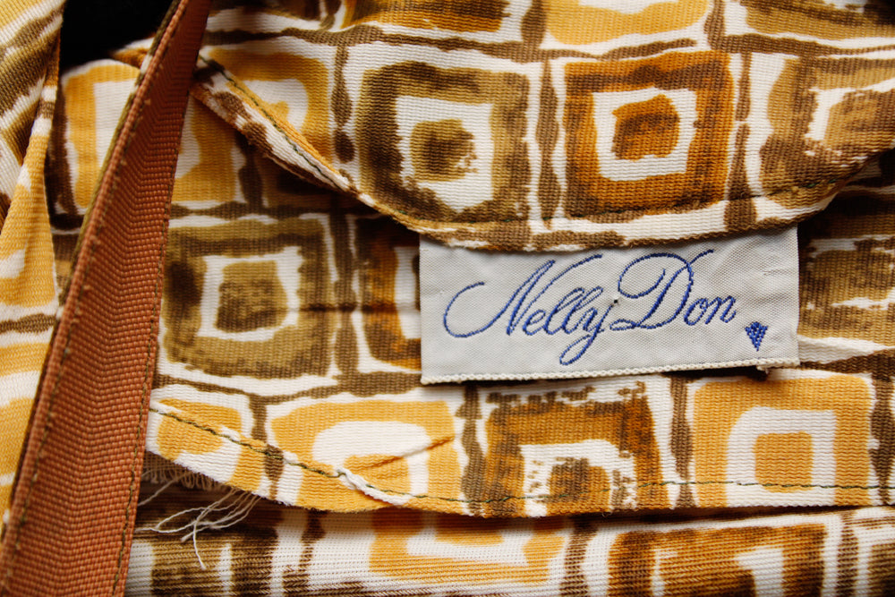 1960s Nelly Don Jersey Dress & Jacket - Medium