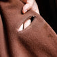1920s Cocoon Wool Brown Deco Coat with Fur Collar & Cuffs - S/M
