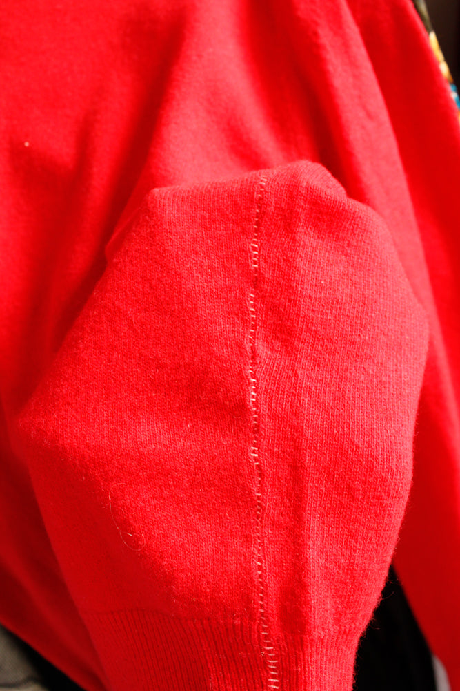 1950s Cashmere Red Marshal Fields Co Sweater - M/L