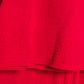 1940s Berry Red Knit 3pc Set Sweater+Skirt+Belt - Med