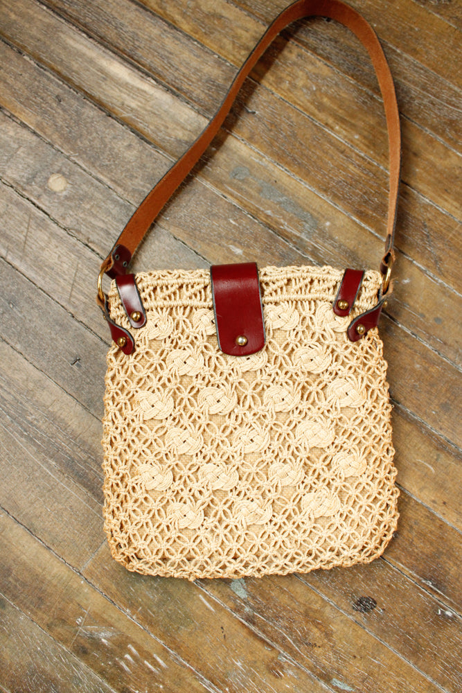 1970s Eitenne Aigner Woven & Leather Bag