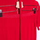 1940s Berry Red Knit 3pc Set Sweater+Skirt+Belt - Med