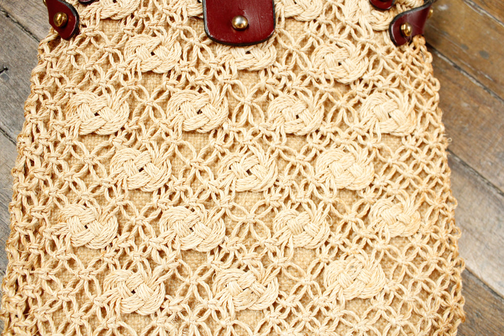 1970s Eitenne Aigner Woven & Leather Bag