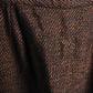 1980s Wool Copper & Black Pencil Skirt - Medium