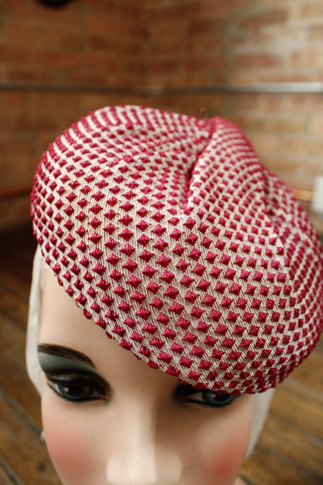 1950s Berdorf Goodman Pink Hat