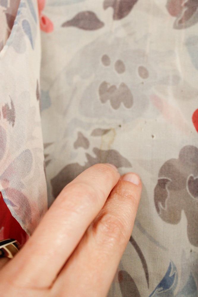 1930s Chiffon Floral Gown and Bolero - S/M