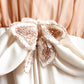 1970s Ivory Jersey Formal Gown - Medium