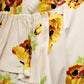 1940s Yellow Floral Rayon Gene Dress - Xsmall