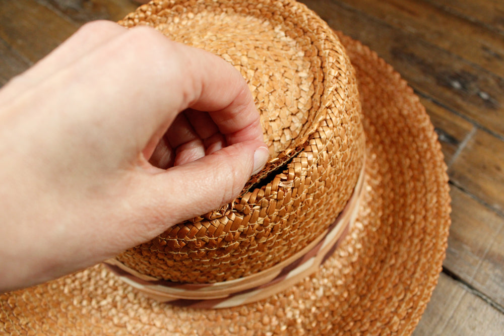 1940s Woven Straw Resort Hat - AS IS