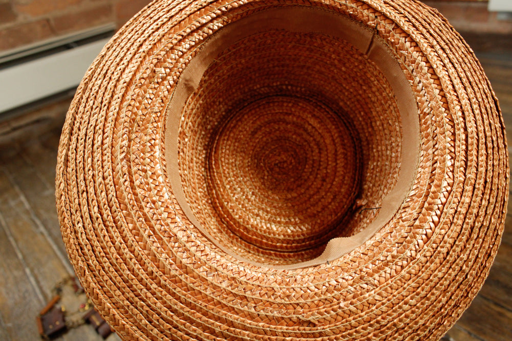 1940s Woven Straw Resort Hat - AS IS