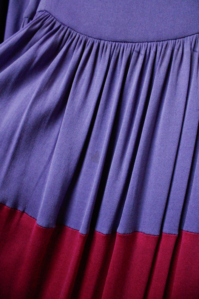 1960s Mollie Parnis Silk Jersey Maxi Dress - Medium