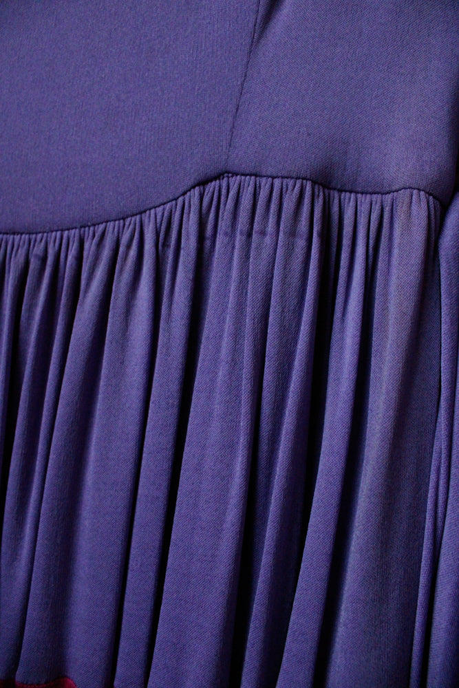 1960s Mollie Parnis Silk Jersey Maxi Dress - Medium