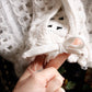 1940s Crochet White Open Cardigan - S/M