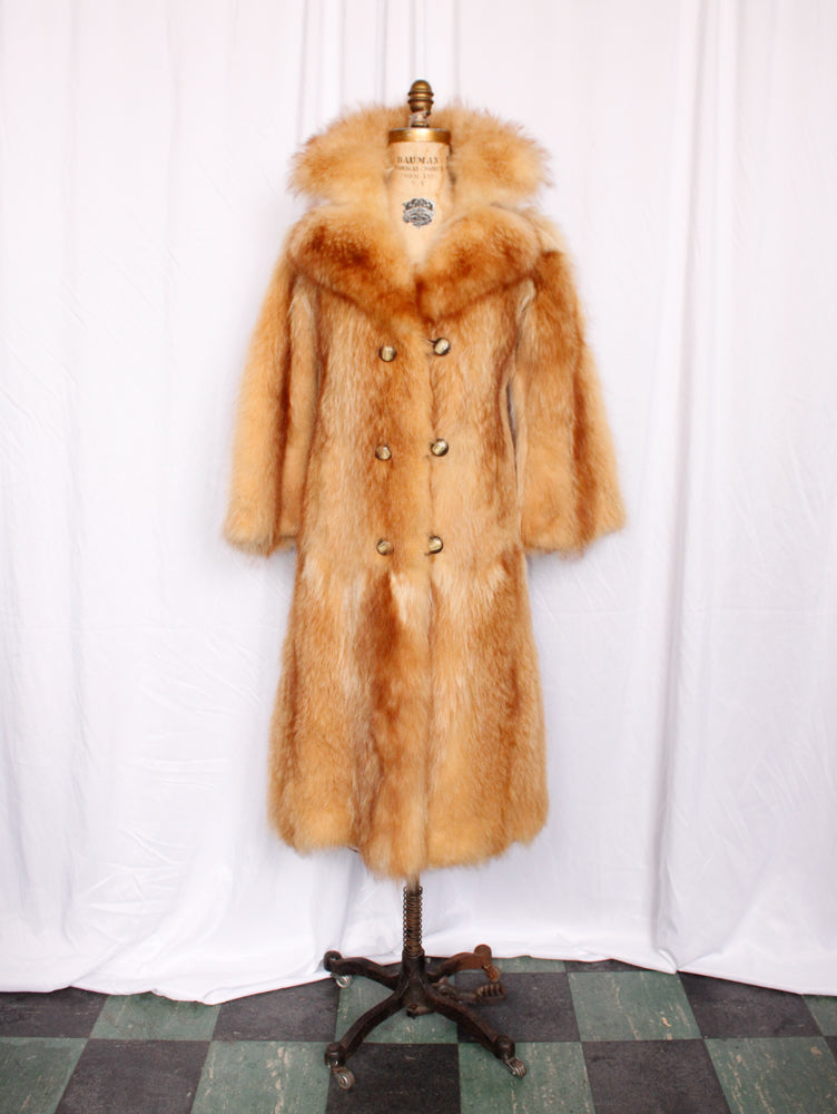 1970s Stunning Long Fur Coat - Medium