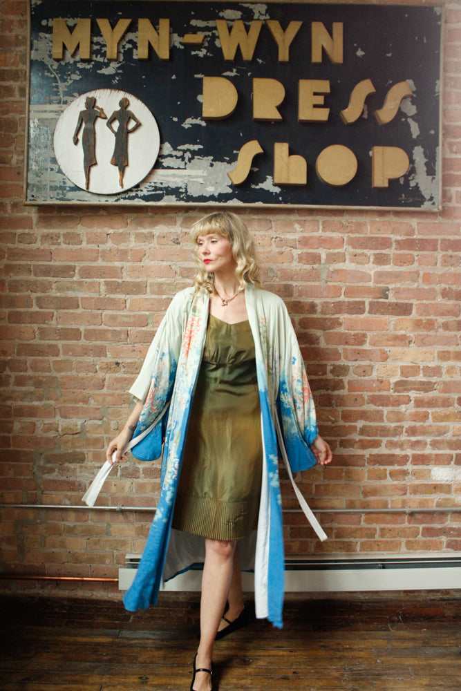1980s Silk Japanese Kimono Robe - O/S