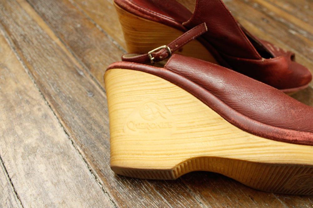 1970s Cherokee Wedge Sandals - 8.5/9M