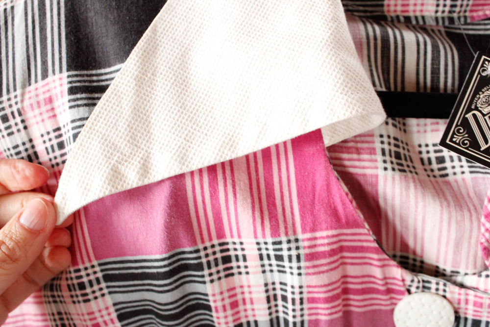 1950s April Plaid Cotton Dress - Med