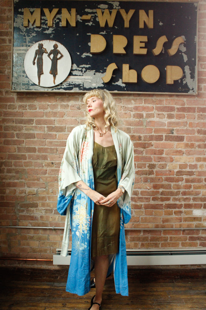 1980s Silk Japanese Kimono Robe - O/S