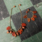 1940s Wooden Leaves & Acorn Cord Necklace & Bracelet Set