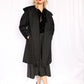 1950s Carmel Design Wool Black Grape Coat - Medium