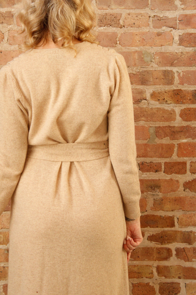 1980s Cozy Lambswool & Angora Sweater Dress - Medium