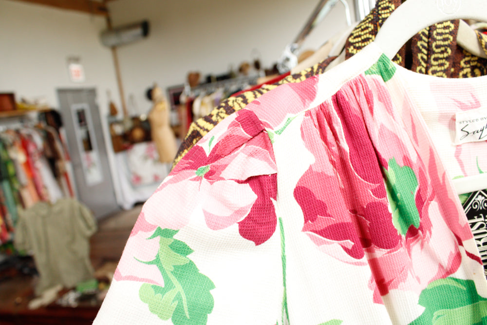 1940s Saybury Poppy Floral Dressing Gown - Medium