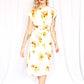 1940s Yellow Floral Rayon Gene Dress - Xsmall