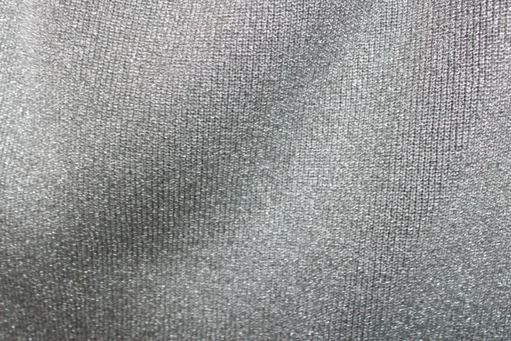 1990s Silver Knit Maxi Skirt - Medium