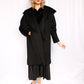 1950s Carmel Design Wool Black Grape Coat - Medium