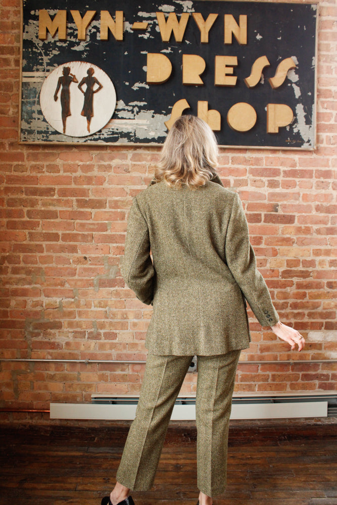 1960s Tweed MOD Jacket and Pant Suit - Medium