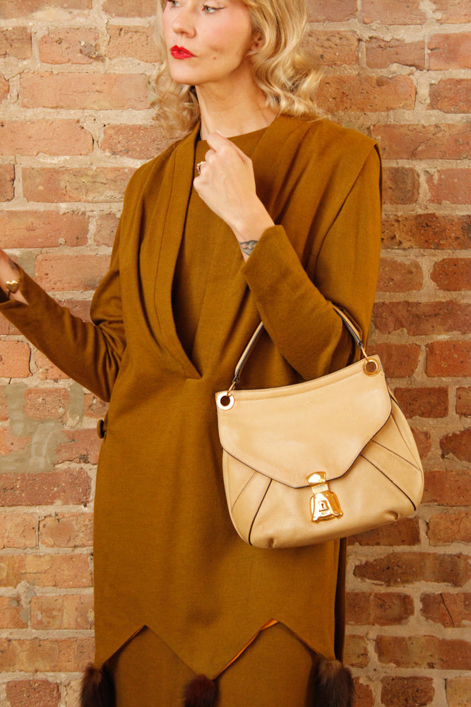 1990s Ralph Lauren Butterscotch Leather Purse 