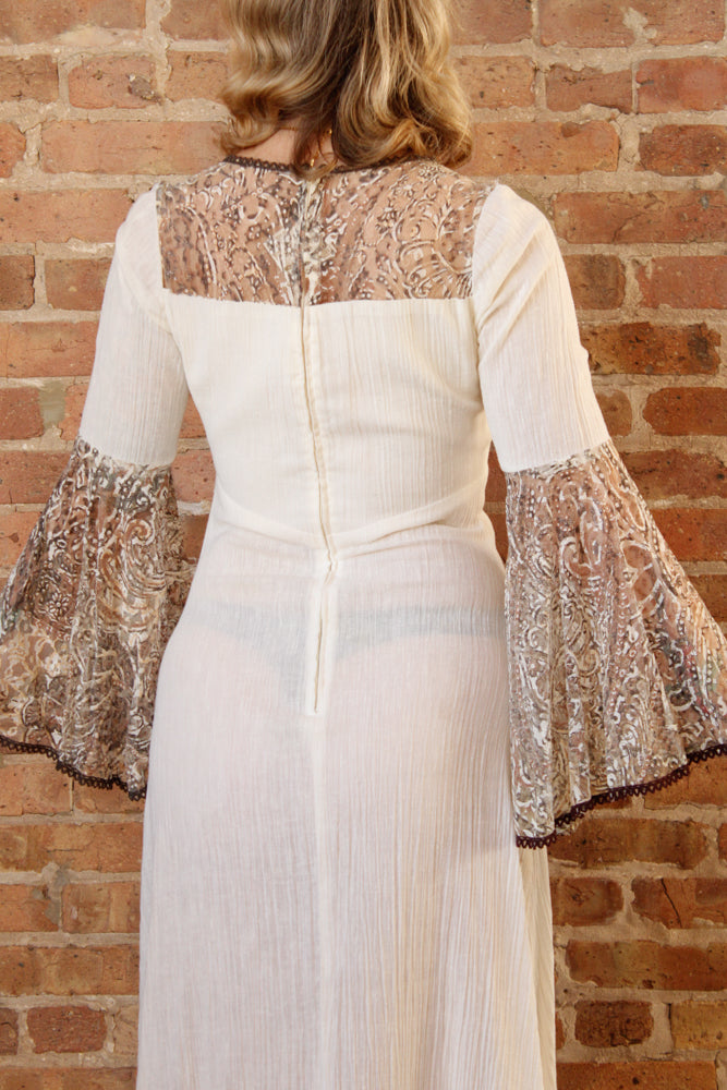 1970s Gunne Style Renaissance Maxi Dress - Small 