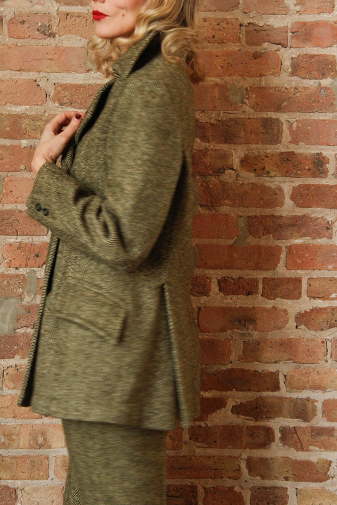 1960s Tweed MOD Jacket and Pant Suit - Medium