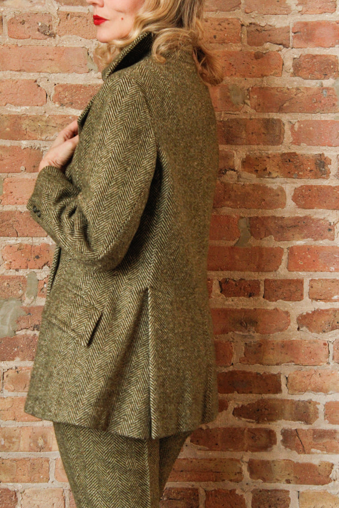 1960s Tweed MOD Jacket and Pant Suit - Medium