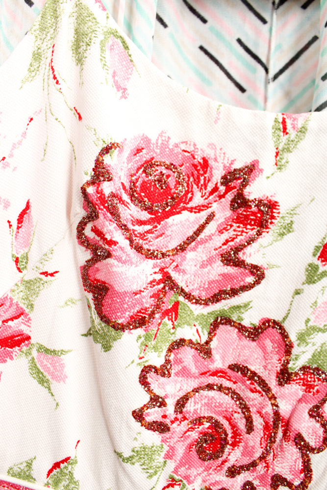 1950s Bold Rose Sun Dress - Xsmall 