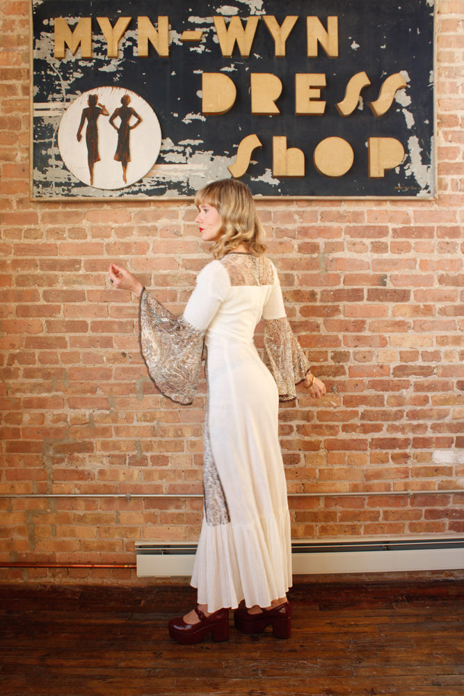 1970s Gunne Style Renaissance Maxi Dress - Small 