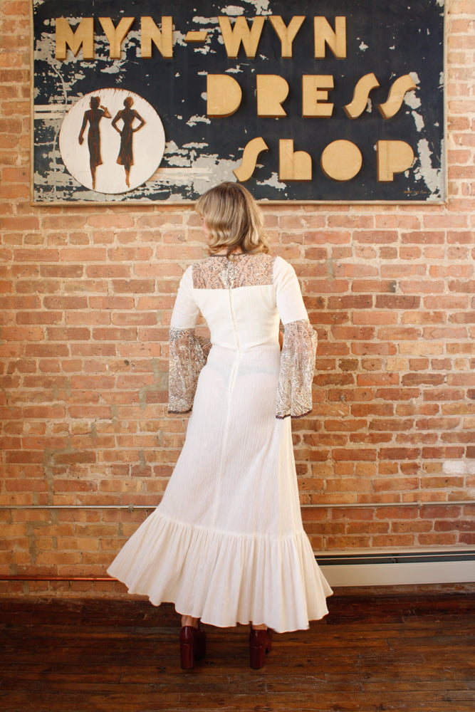 1970s Gunne Style Renaissance Maxi Dress - Small 