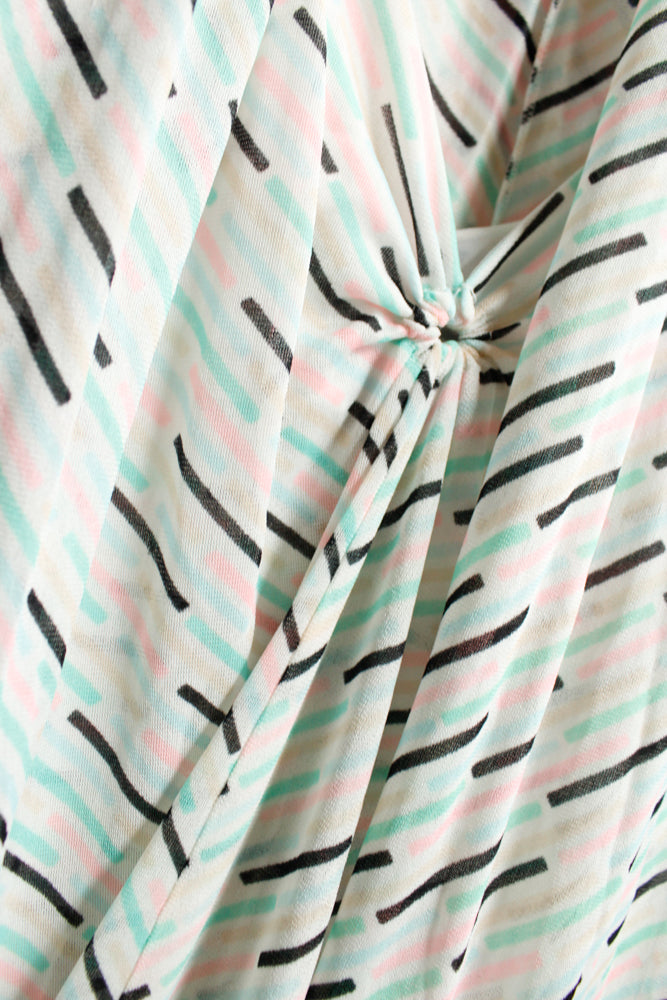 1970s Striped Nylon Maxi with Overlay Jacket - Medium