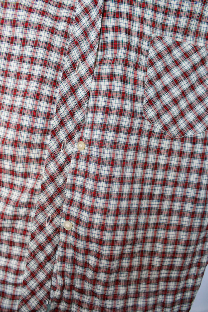 1950s Cotton Plaid Shirt - S/M