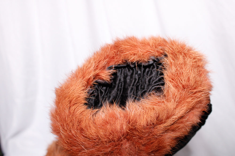 1930s Velvet and Fur Muff